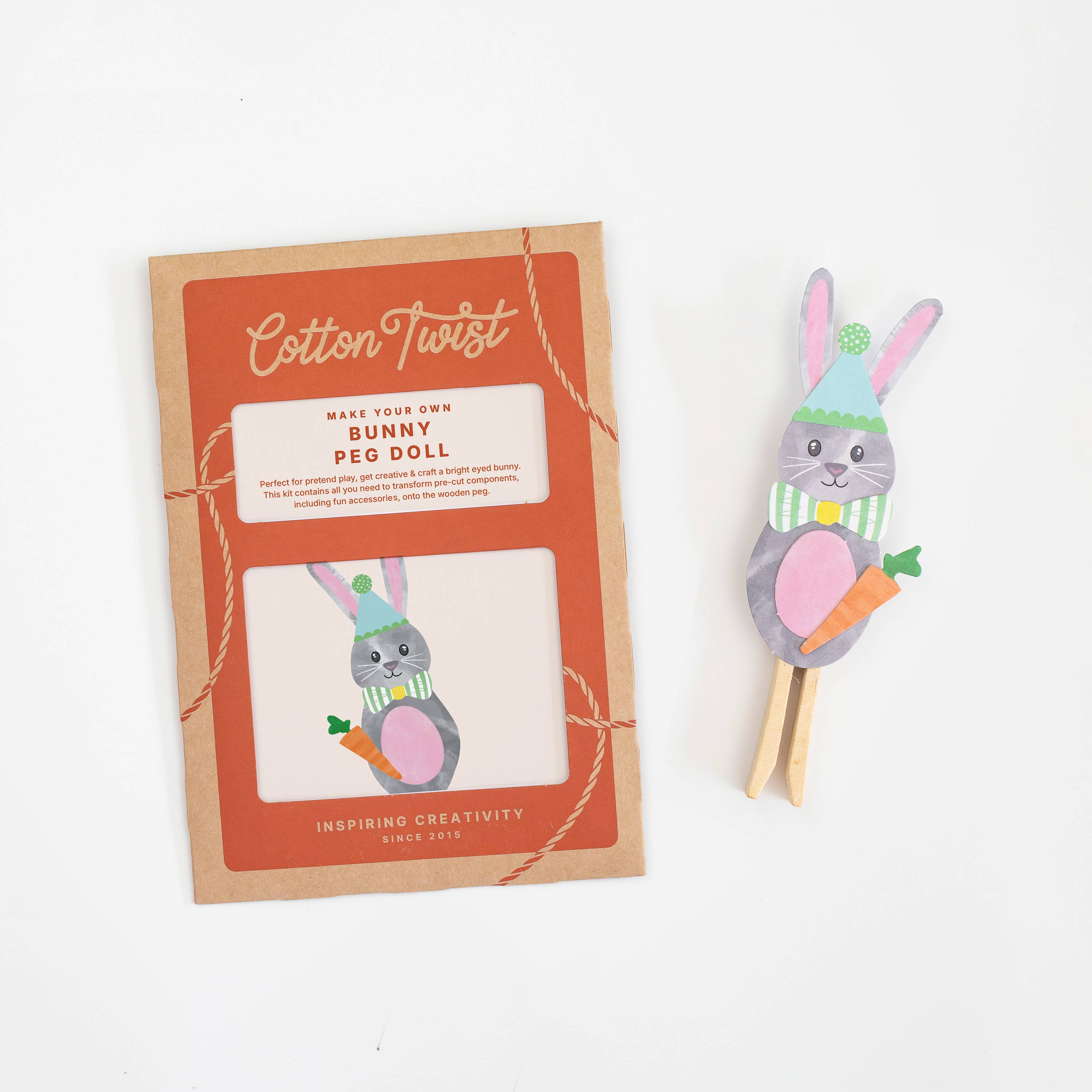 Cotton Twist Make Your Own Bunny Peg Doll Kit - Image 5