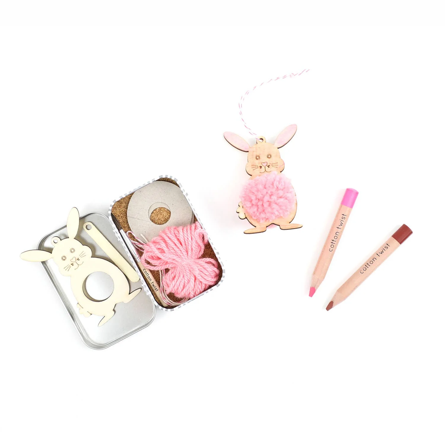 Cotton Twist Make Your Own Pom Pom Bunny Gift Kit - Image 2