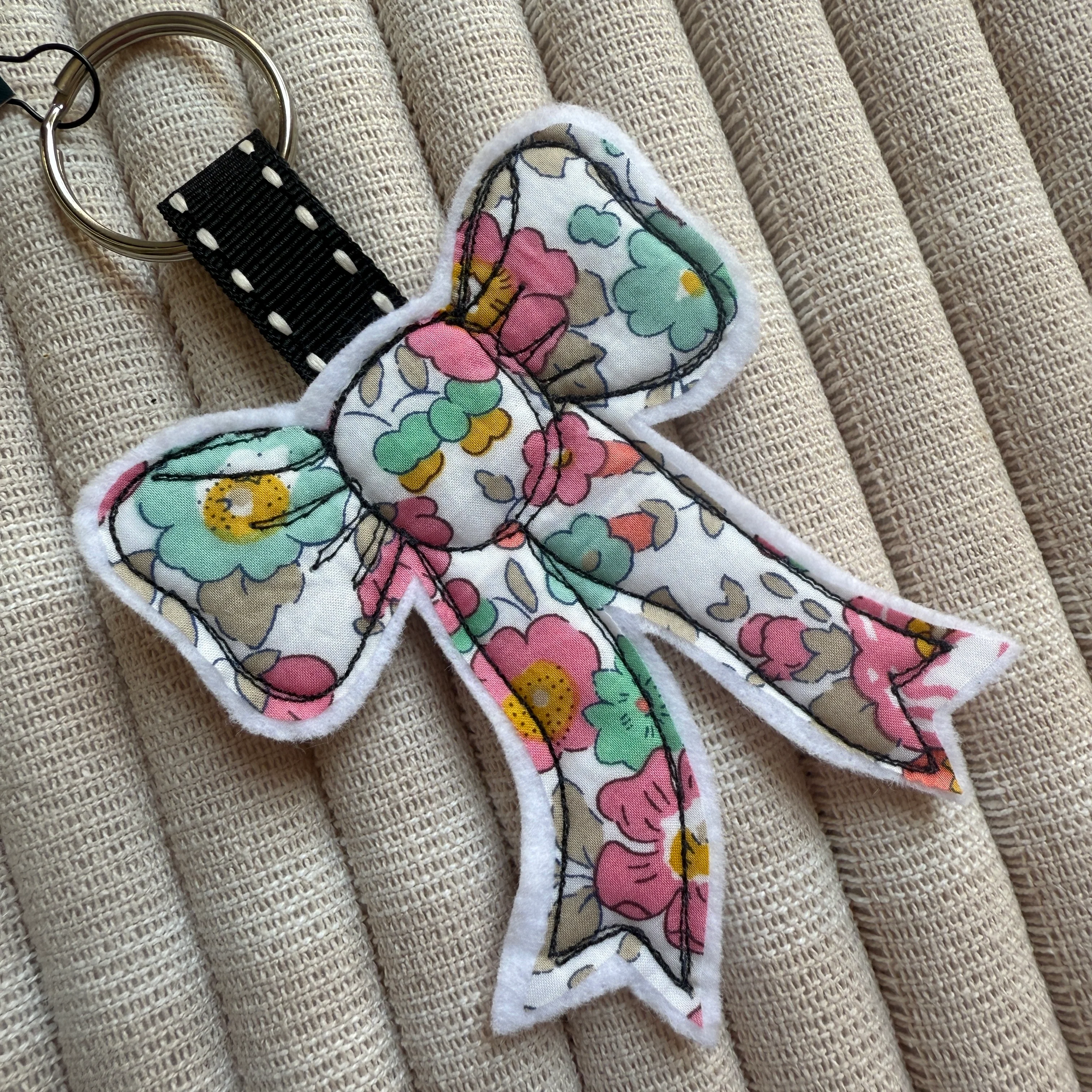 Girl Friday Embroidery Liberty Bow keyring (Exclusive) - Image 3