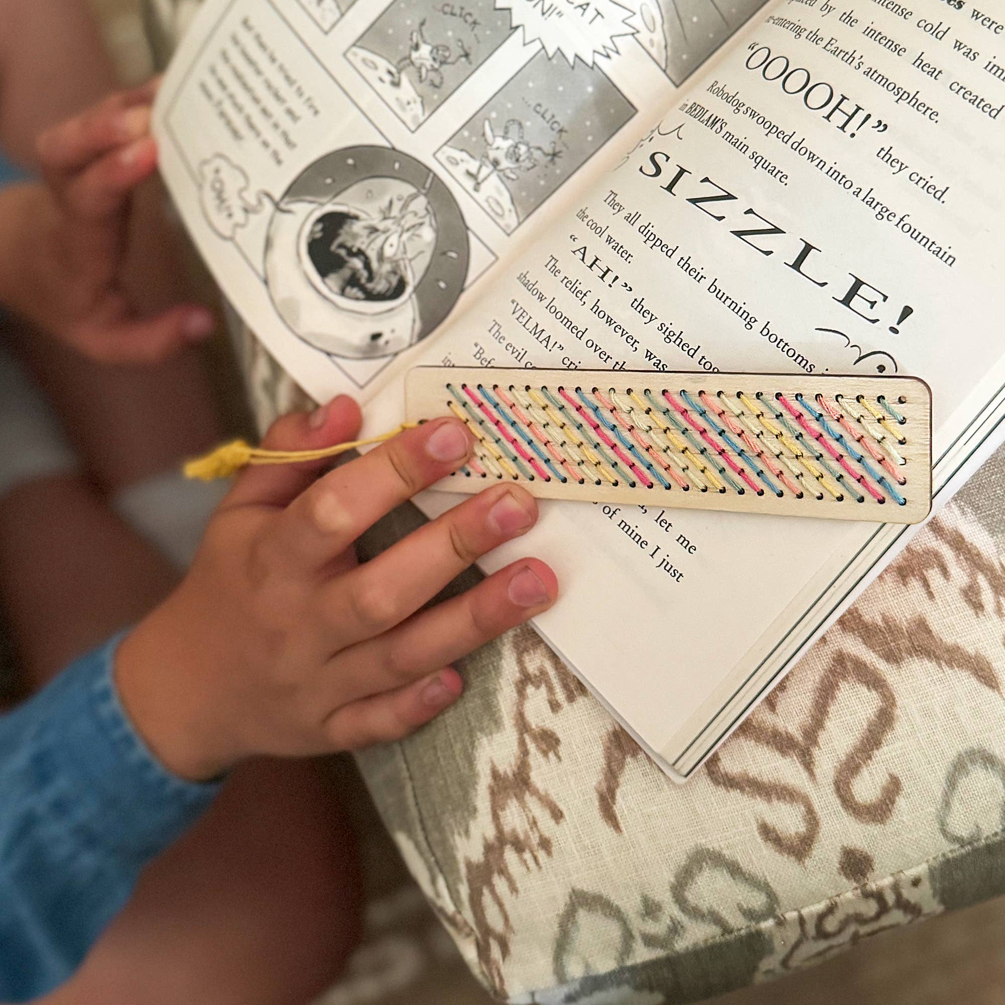 Cotton Twist DIY Craft Kit - Kids: Make Your Own Stitched Tassel Bookmark - Image 7