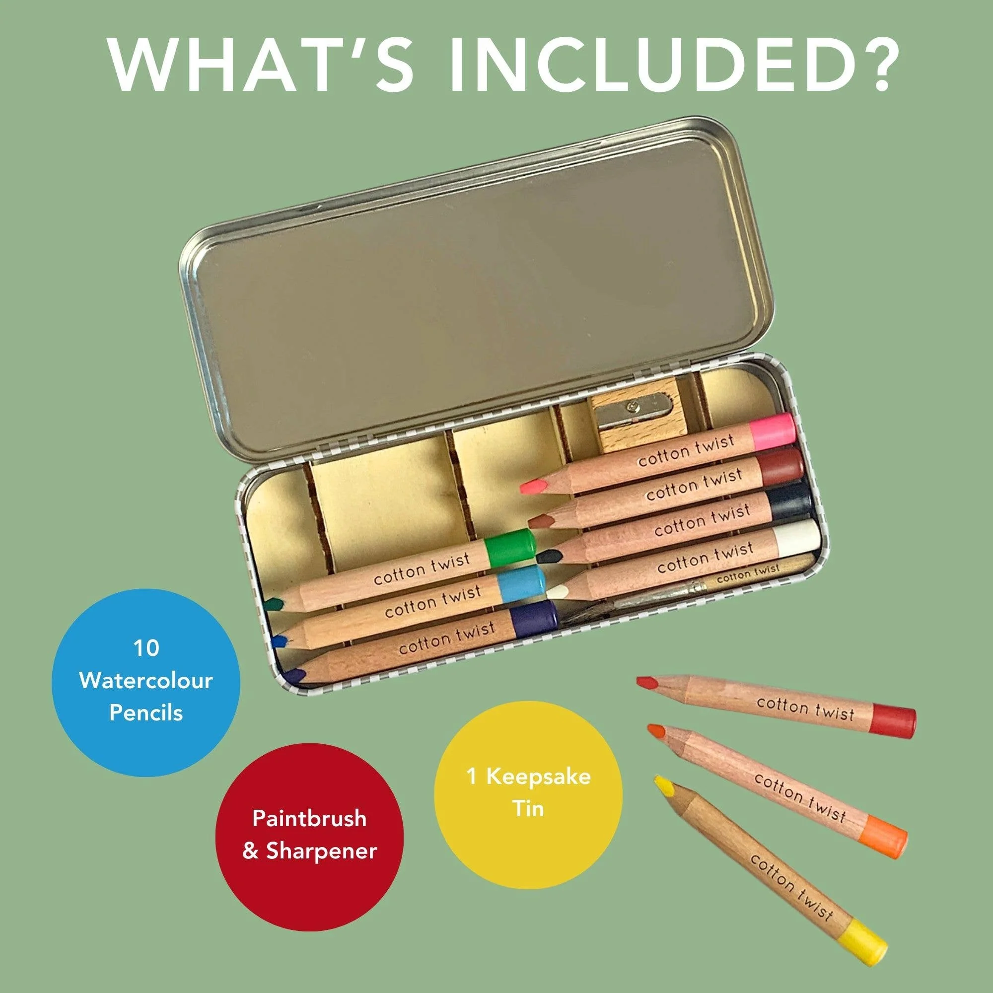 Cotton Twist Jumbo Watercolour Pencils Set - Image 3