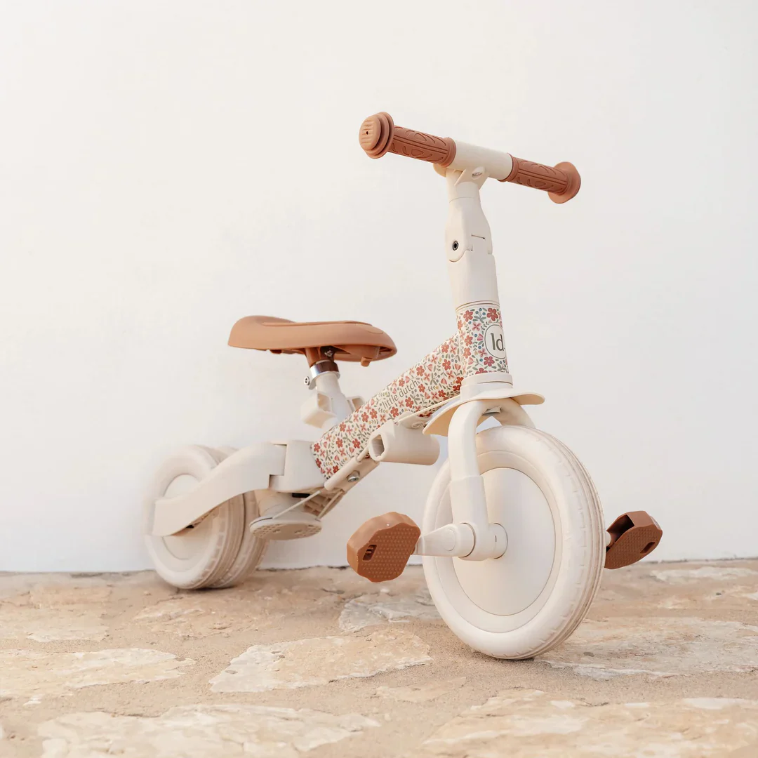Little Dutch 4 in 1 Tricycle with Push Bar - Sunny Flower - Image 3