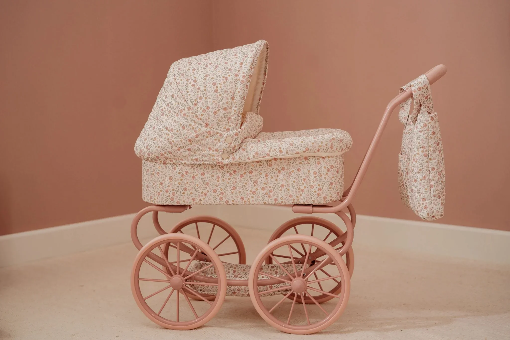 Little Dutch Metal Doll Pram - White - Image 3