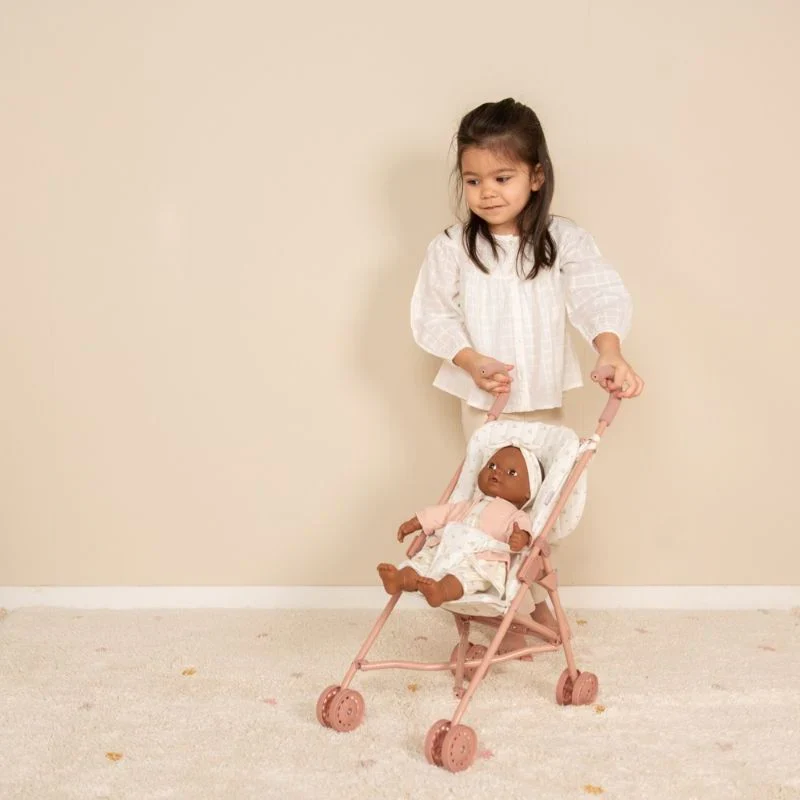 Little Dutch Metal Doll Stroller - Pink - Image 4