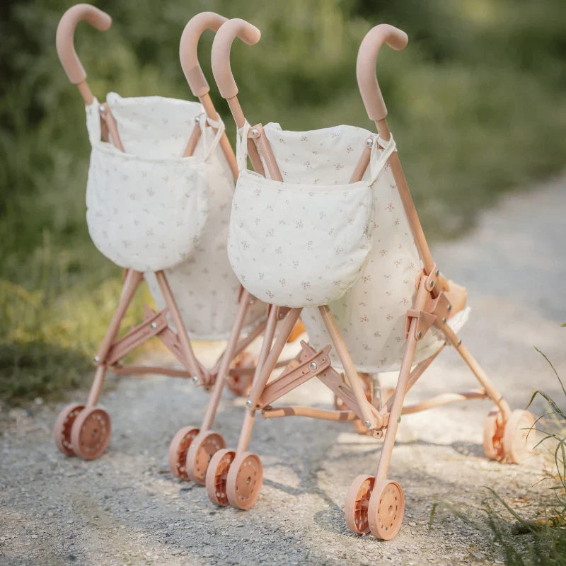 Little Dutch Metal Doll Stroller - Pink - Image 6