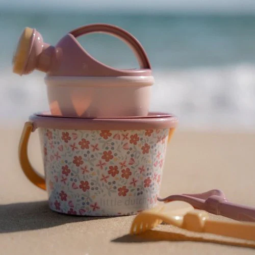 Little Dutch Pink Beach Set - 5 Pieces Pink Flowers - Image 6