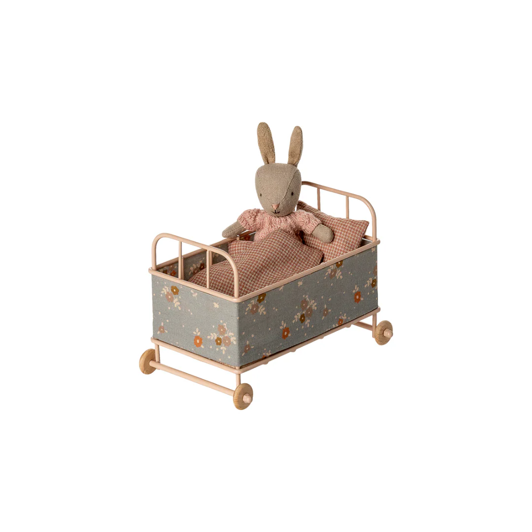 Maileg Cot bed, Micro - Powder