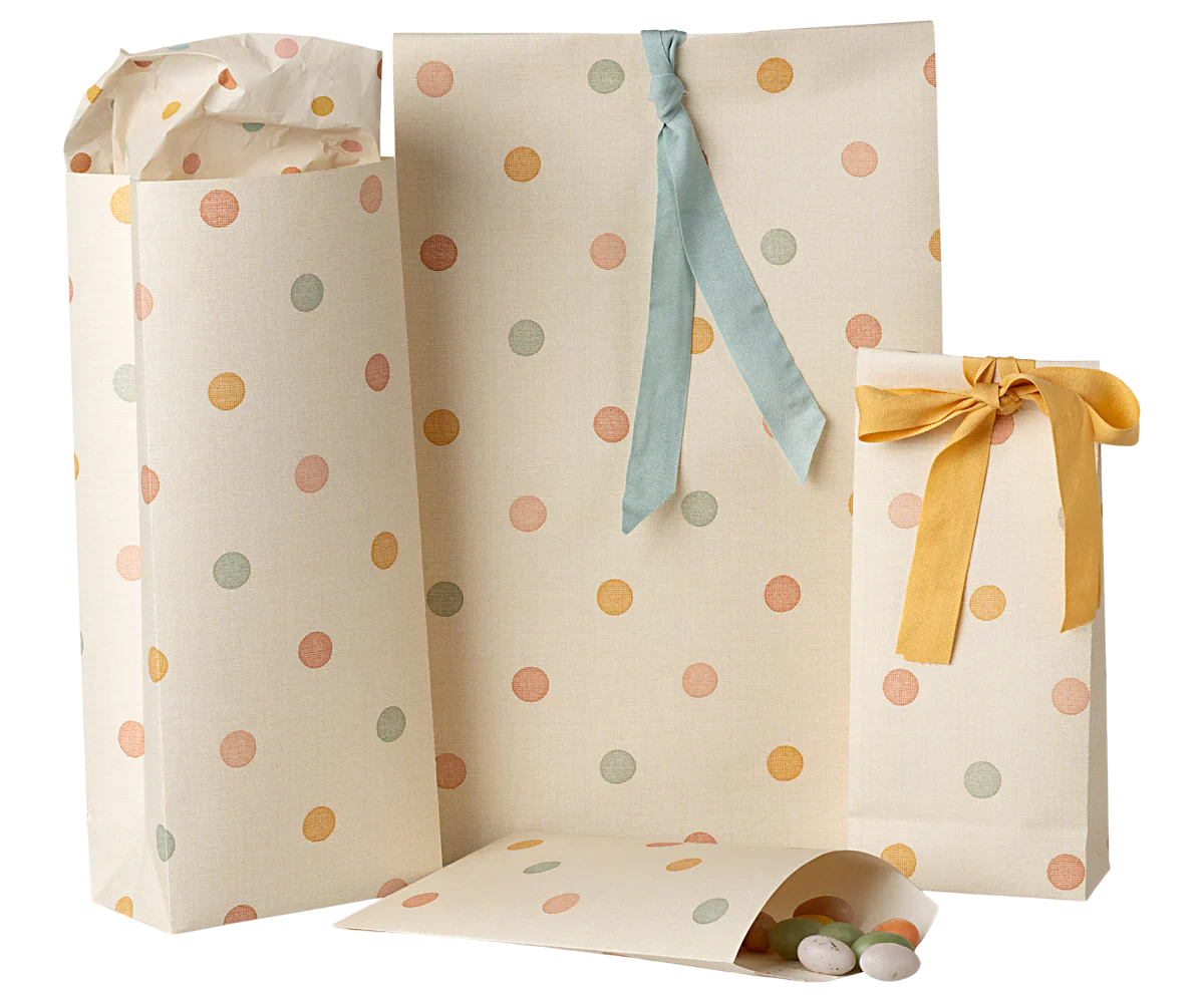 Maileg Gift bag, Mini - Multi dots - Image 2