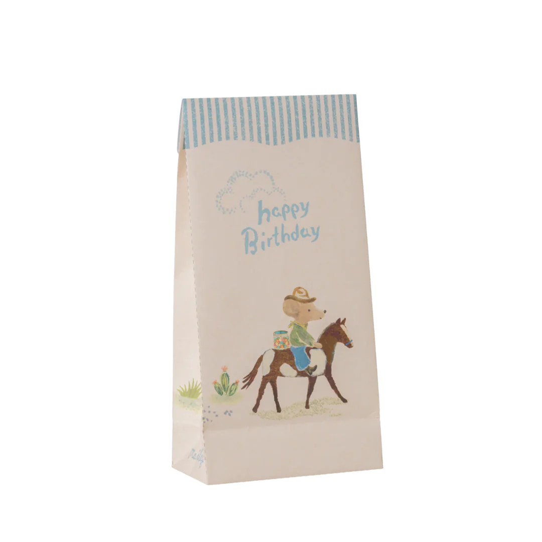 Maileg Goodie bag - Happy birthday - Cowboy, 12 pcs. - Image 2