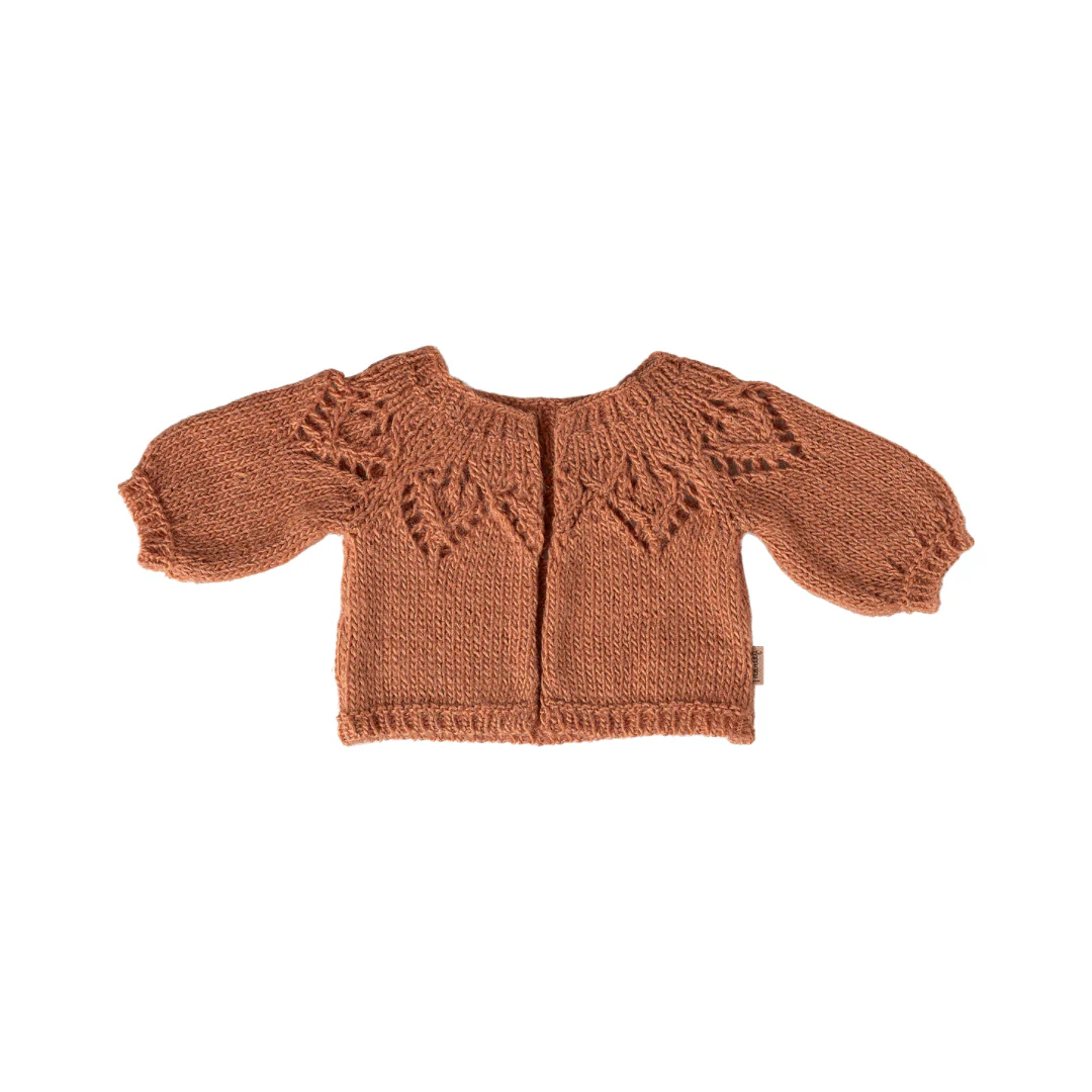 Maileg Knitted cardigan, Size 4 - Vintage rose - Image 3