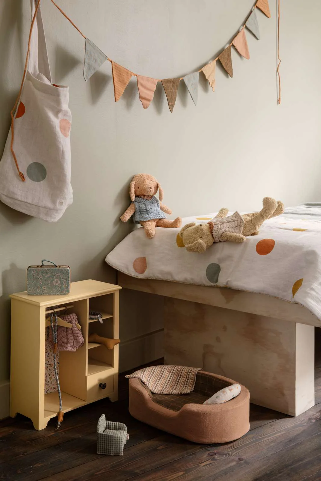 Maileg Mouse Chair, Green Check - Image 2