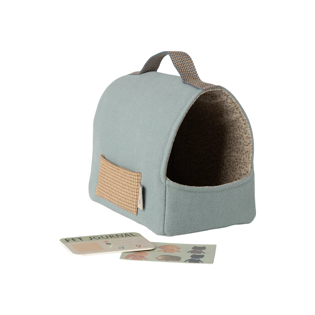 Maileg Pet carrier - Dusty blue - Image 4