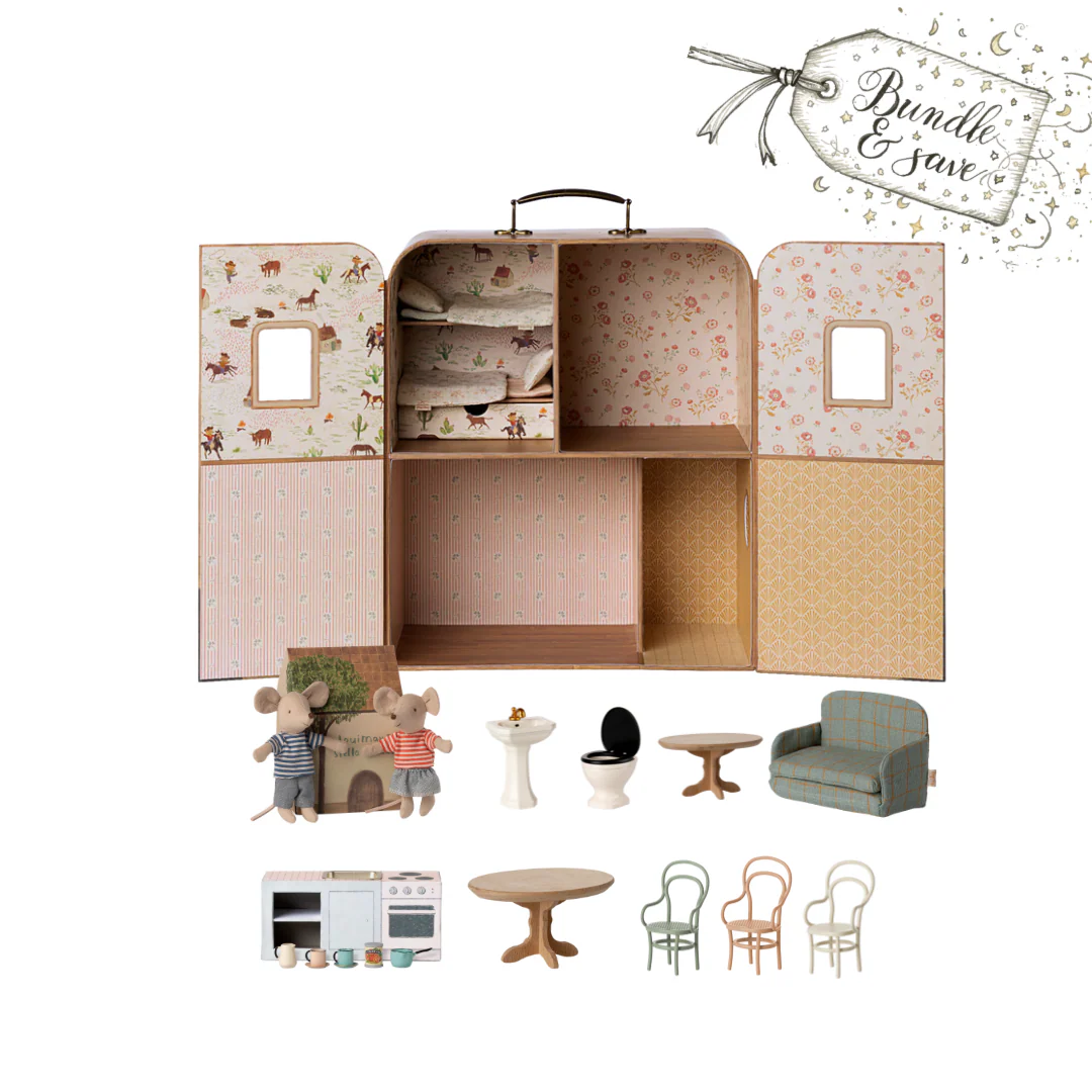 Maileg Suitcasa Mice & Furniture Bundle - Image 2