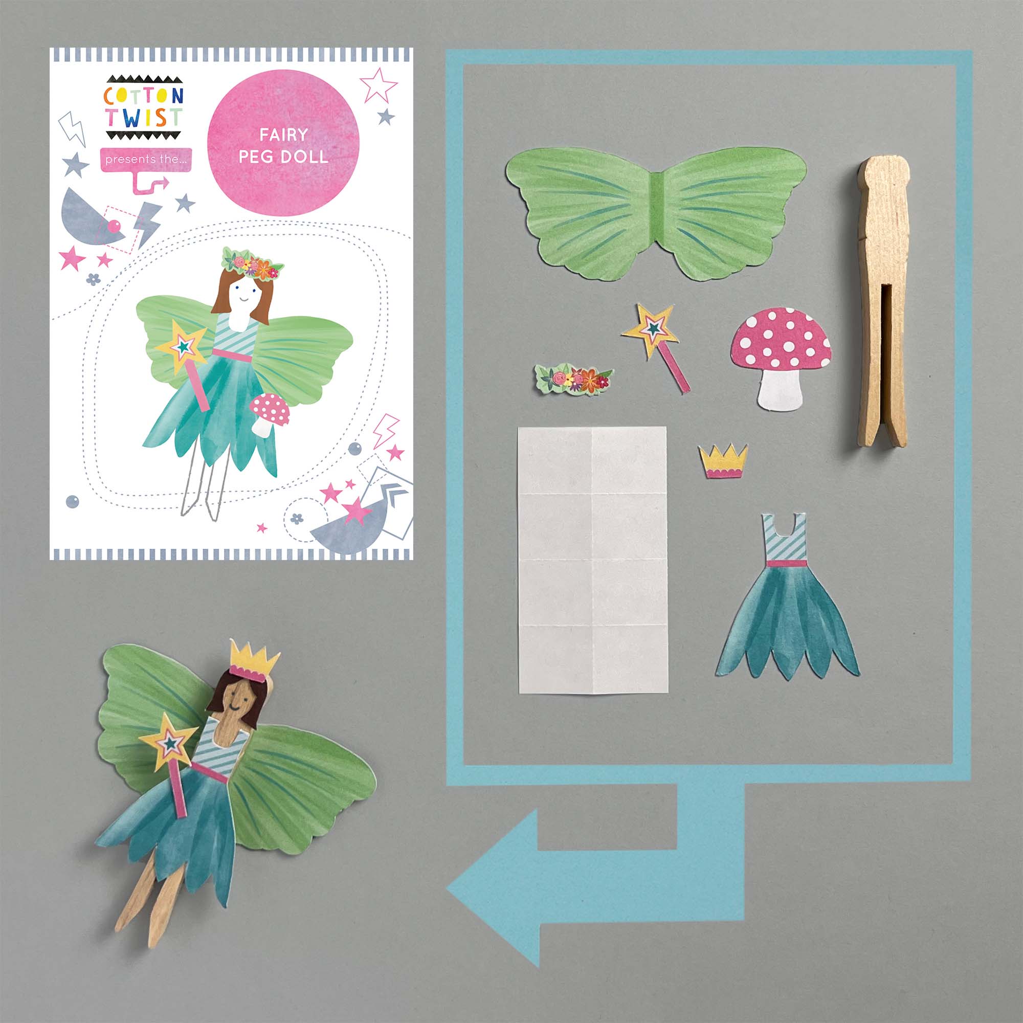 Cotton Twist Make Your Own Fairy Peg Doll - Image 4