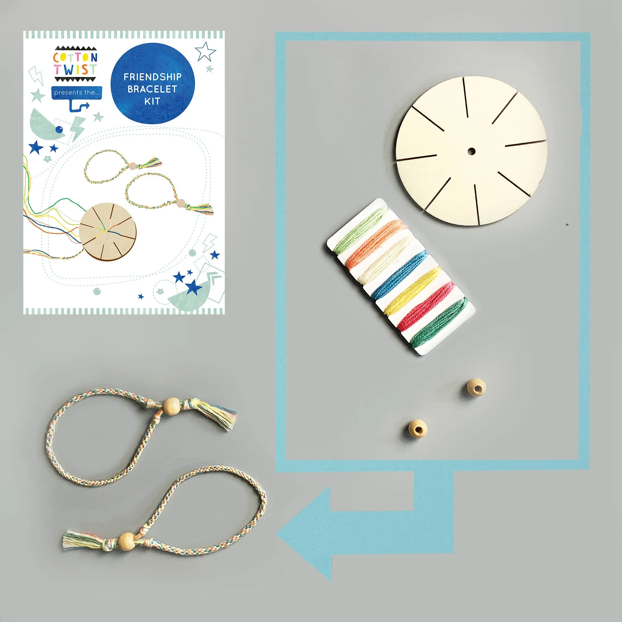 Cotton Twist Make Your Own Friendship Bracelet Kit - Image 4