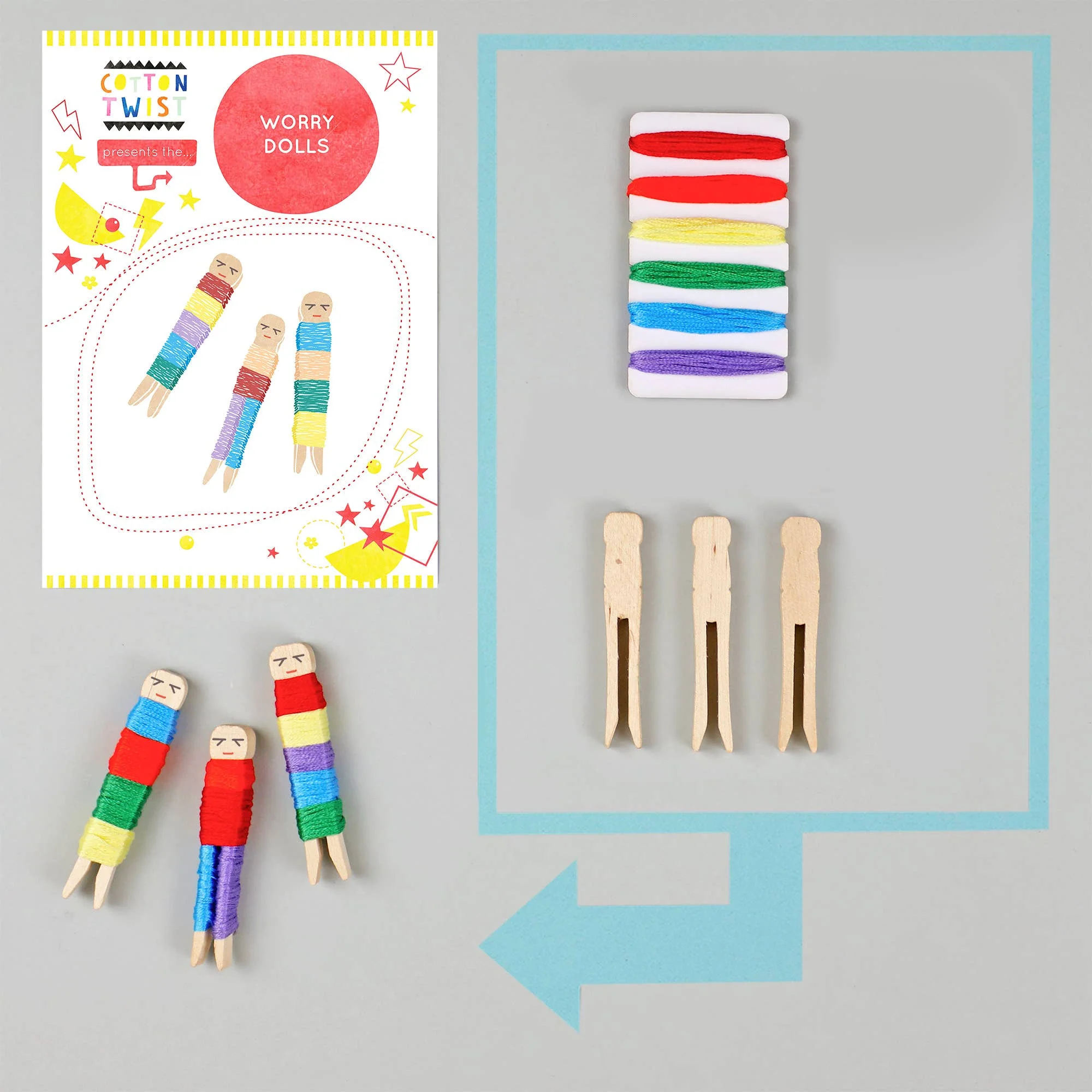 Cotton Twist Make Your Own Worry Dolls Kit - Image 4