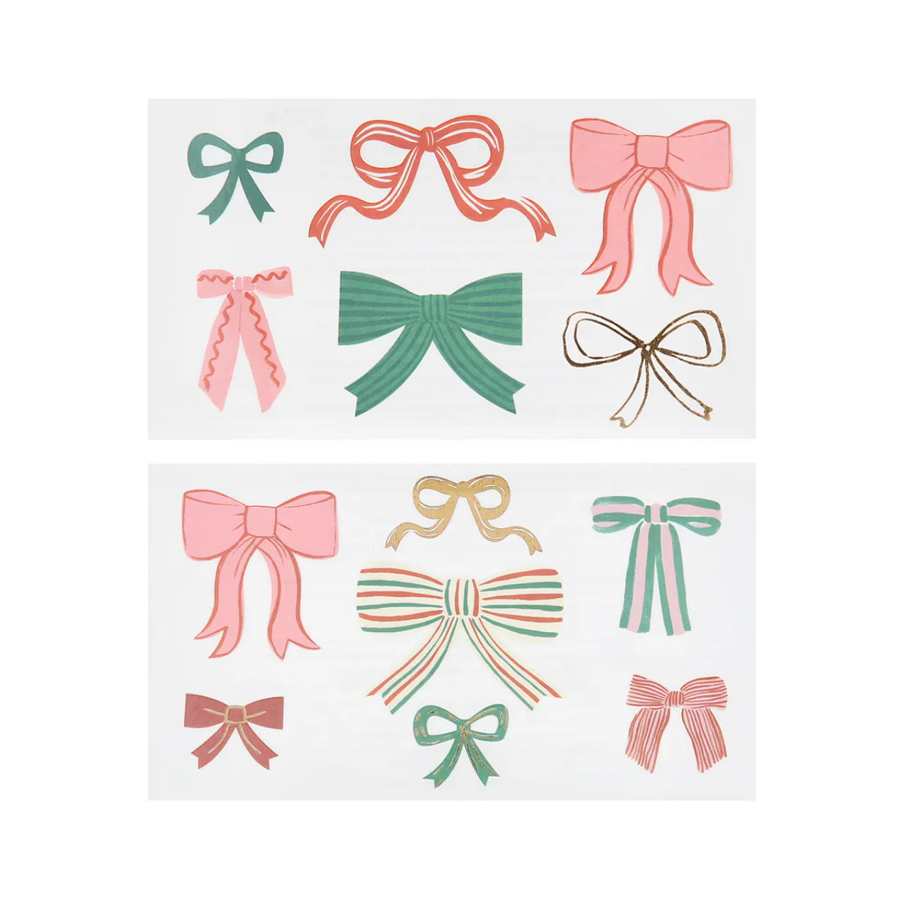 Meri Meri Festive Bows Temporary Tattoos - Image 2