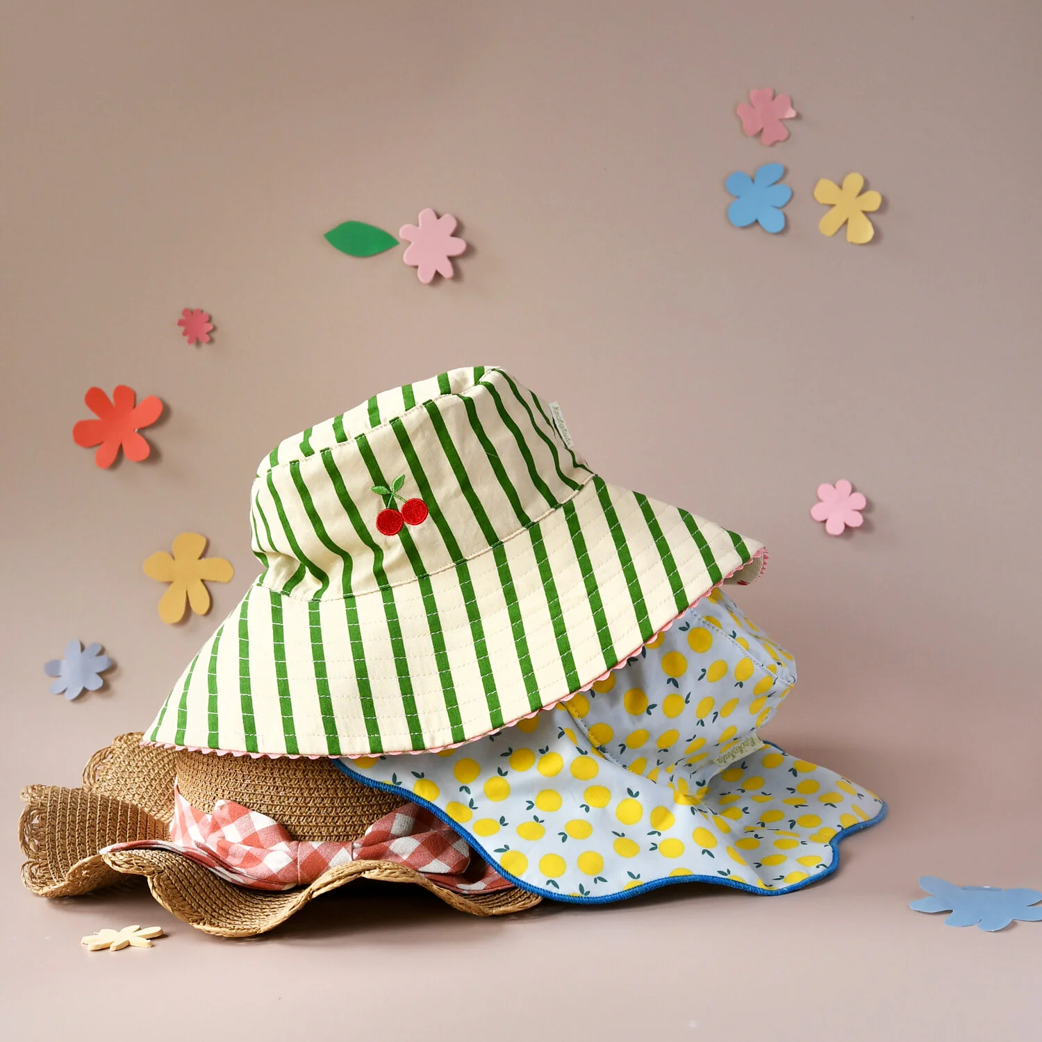 Rockahula Gingham Bow Scalloped Straw Sun Hat 3-6 Years - Image 4