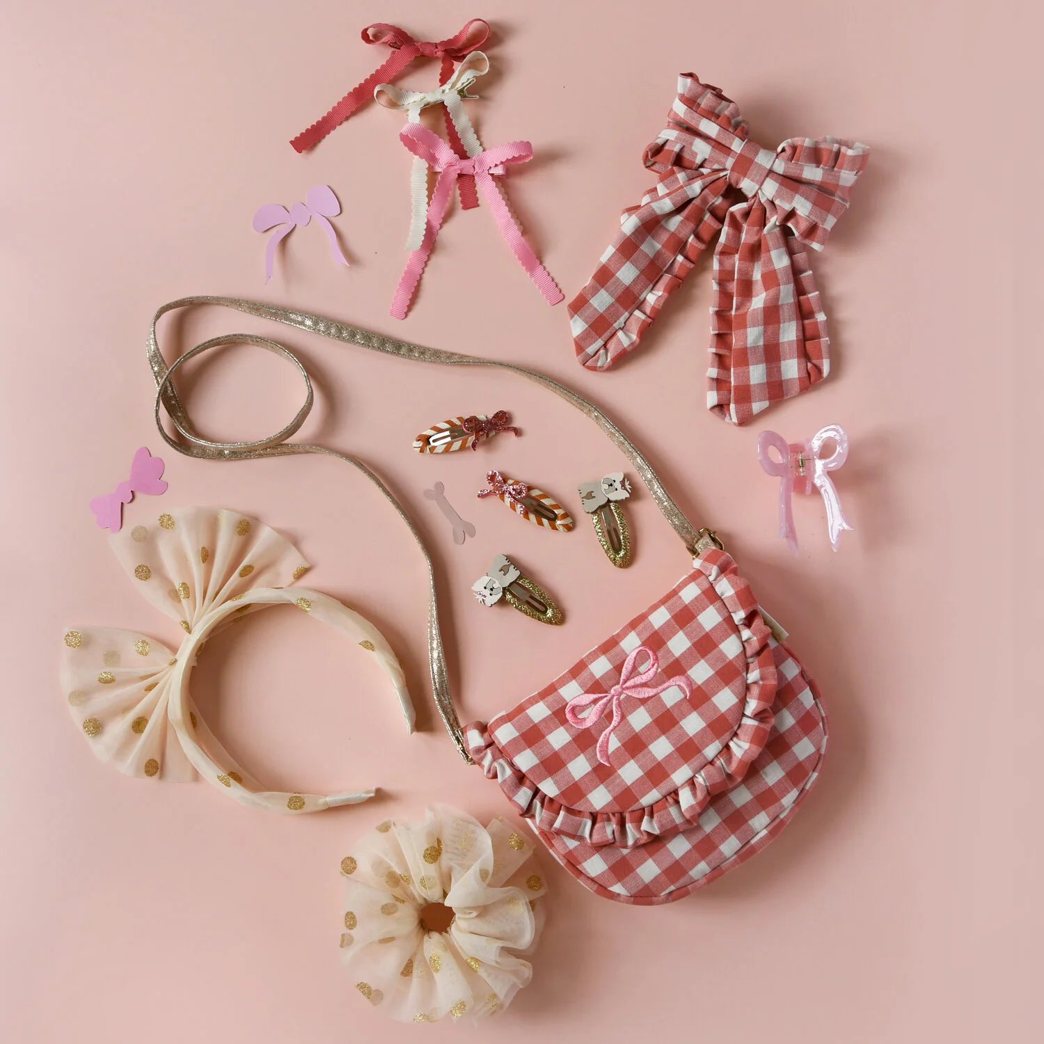 Rockahula Stripy Glitter Bow Clips - Image 3