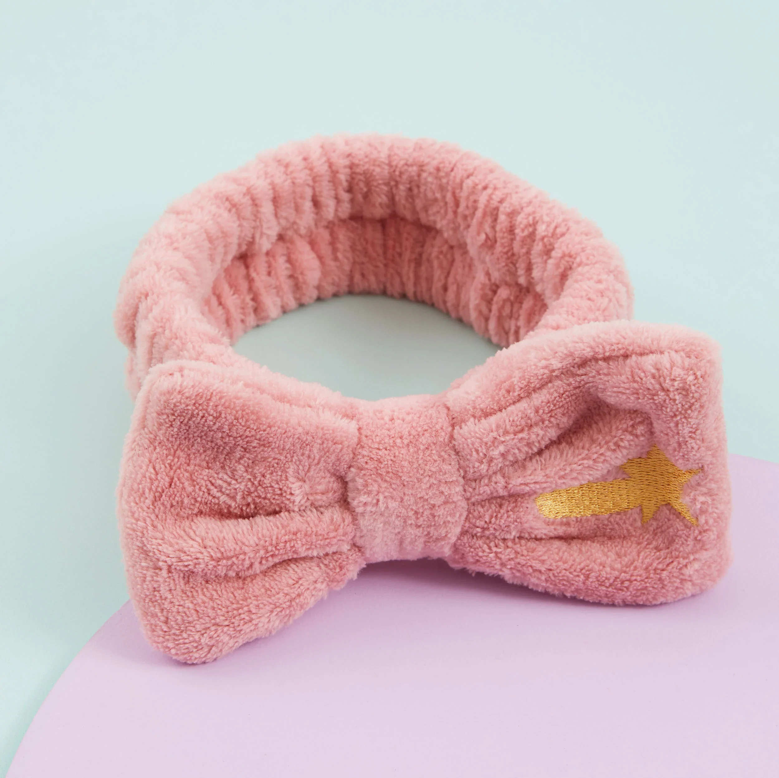 The Natural Play MakeUp Company Little One's Fluffy Makeup Headband - Dusty Pink - Image 2