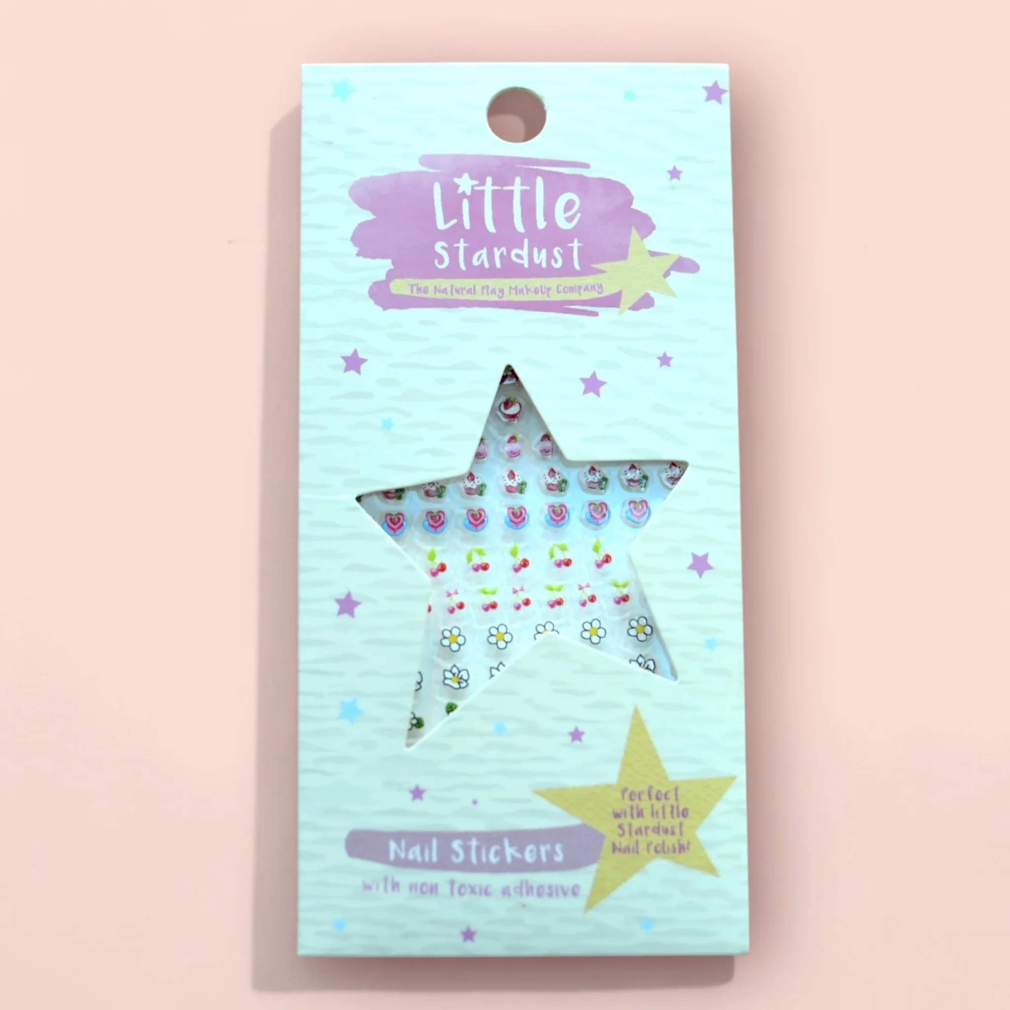 The Natural Play MakeUp Company Strawberry Cupcake Children's Nail Stickers