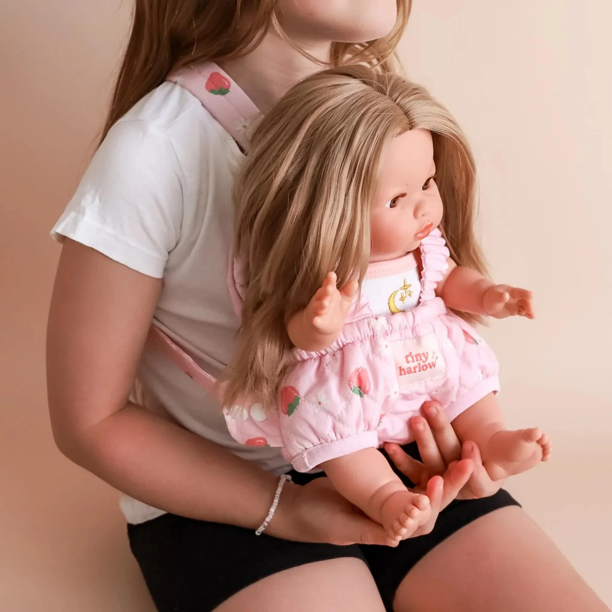 Tiny Harlow Baby Carrier – Strawberry Picnic - Image 3