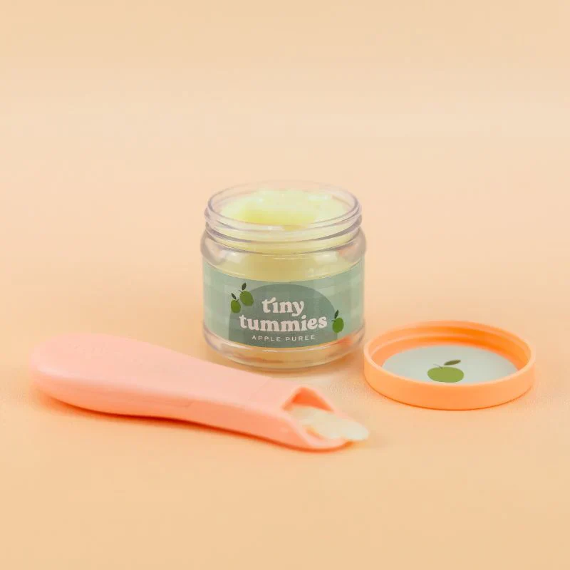 Tiny Harlow Tiny Tummies Apple Puree Jar & Spoon Set - Image 2