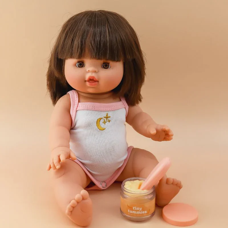Tiny Harlow Tiny Tummies Banana Custard Food Jar & Spoon Set - Image 2