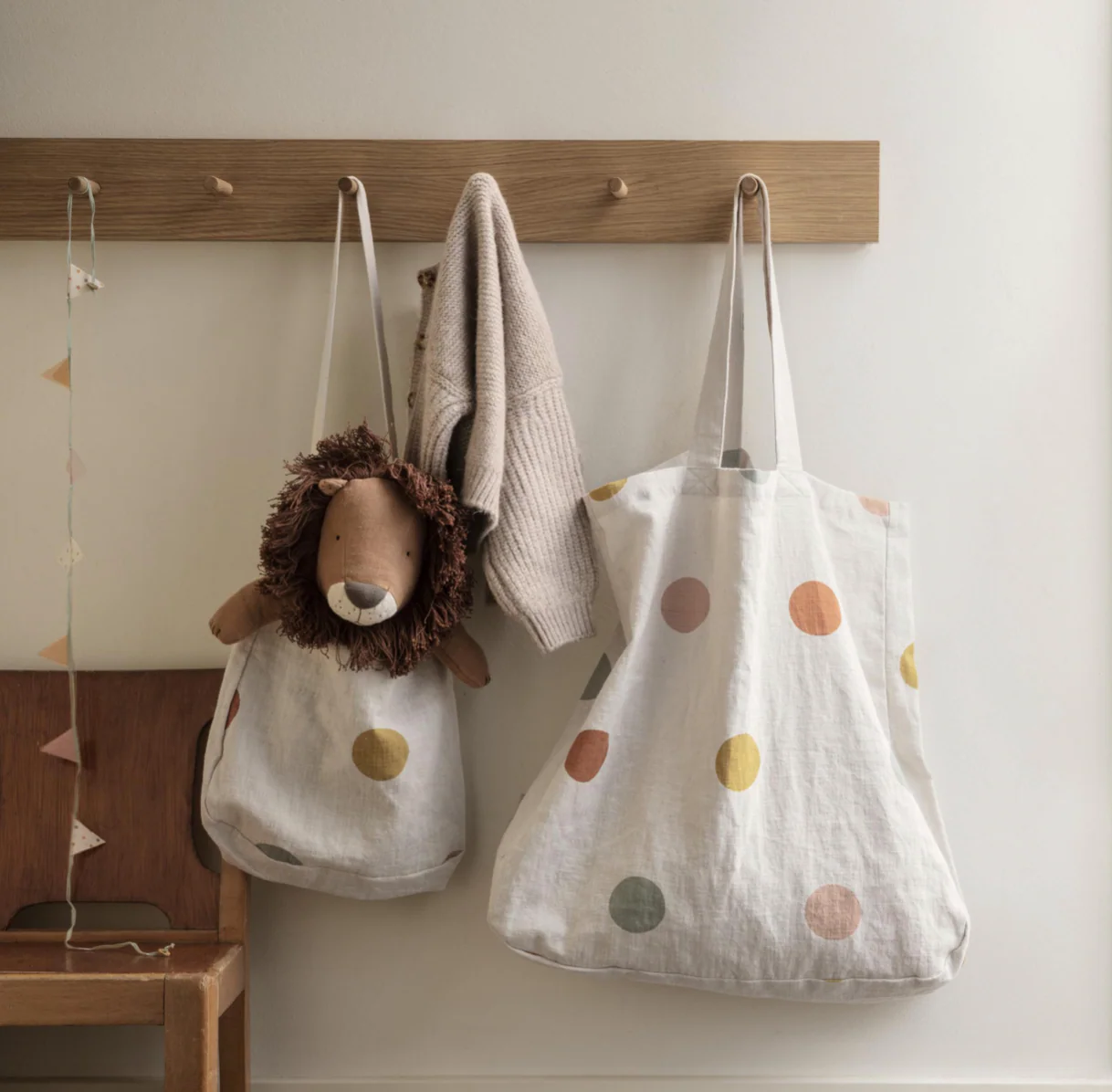 Tote bag, Multi dots - Small - Image 3